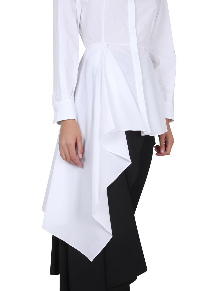 ALEXANDER MCQUEEN Asymmetric Classic Collar Shirt for Women