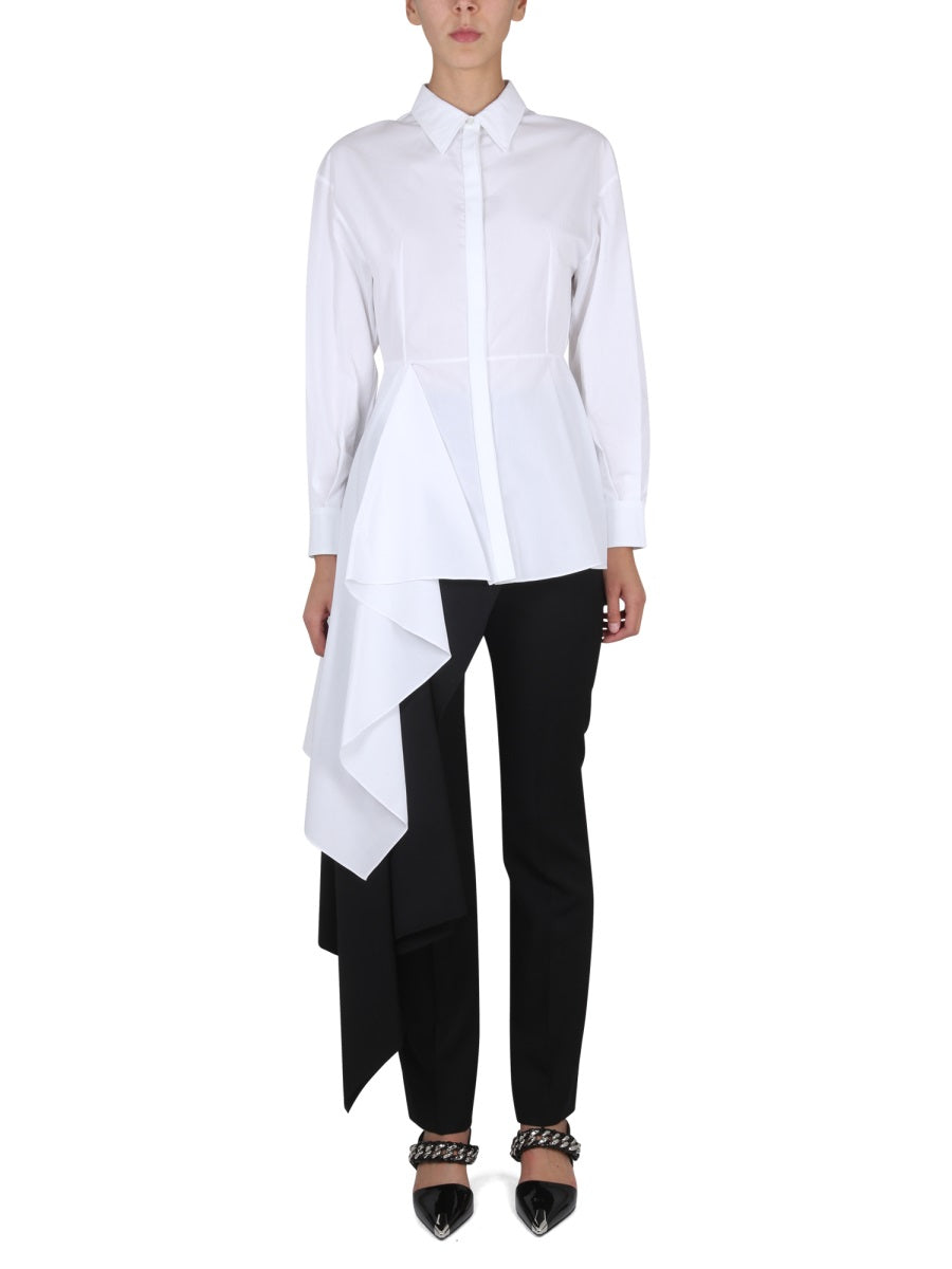 ALEXANDER MCQUEEN Asymmetric Classic Collar Shirt for Women