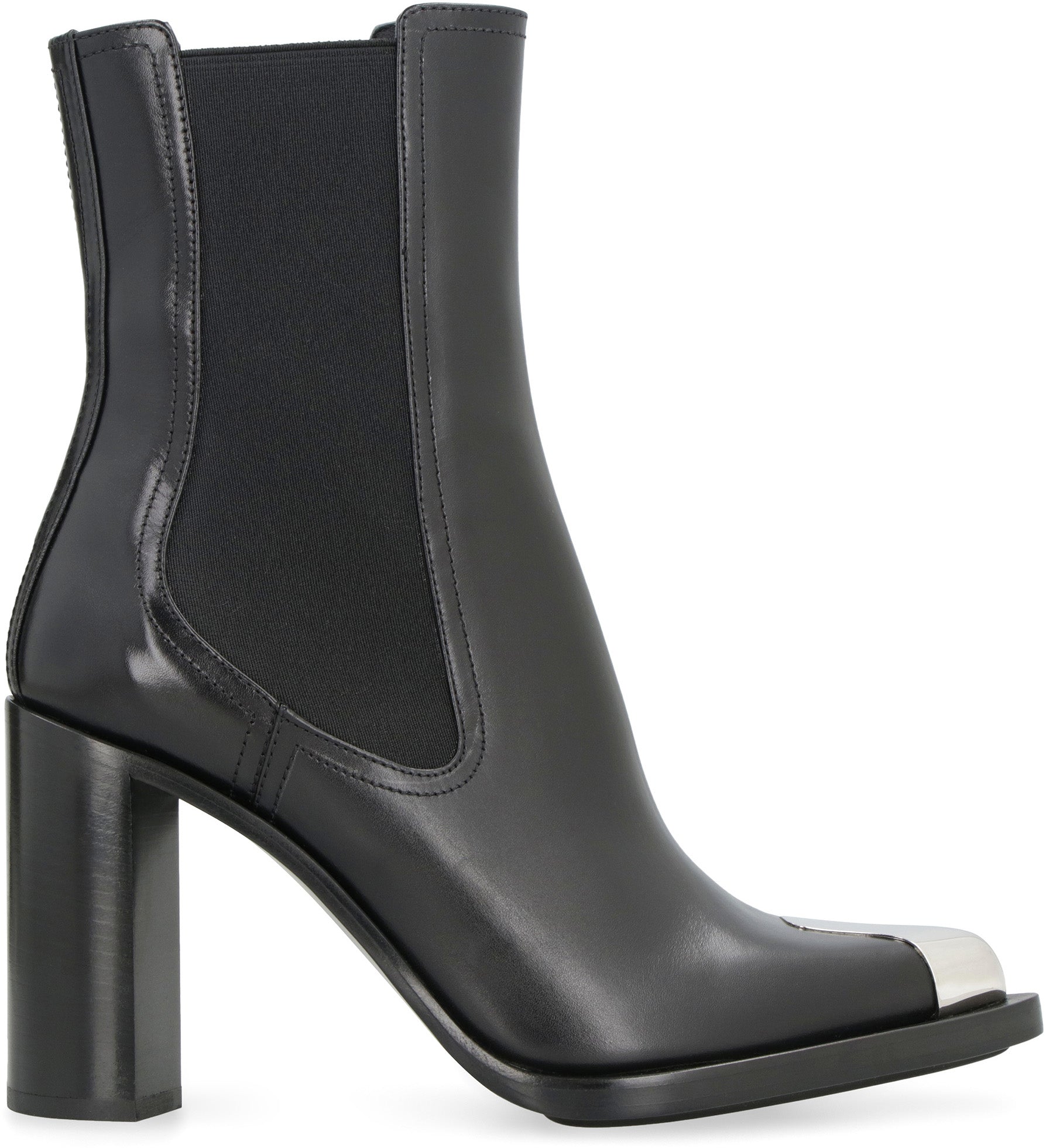 ALEXANDER MCQUEEN Punk Leather Chelsea Boots