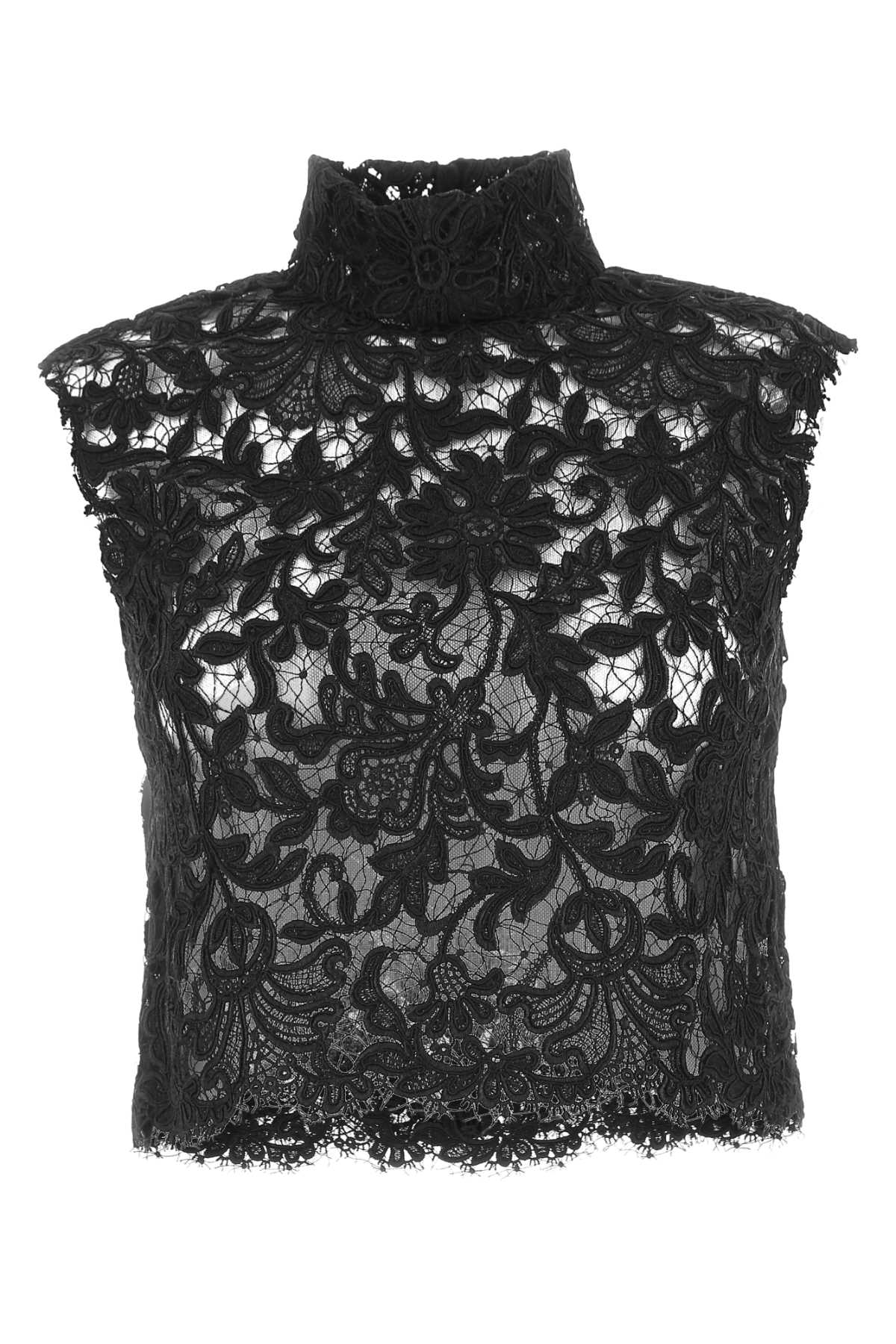 SAINT LAURENT Luxe Lace Top for Women - FW22 Collection