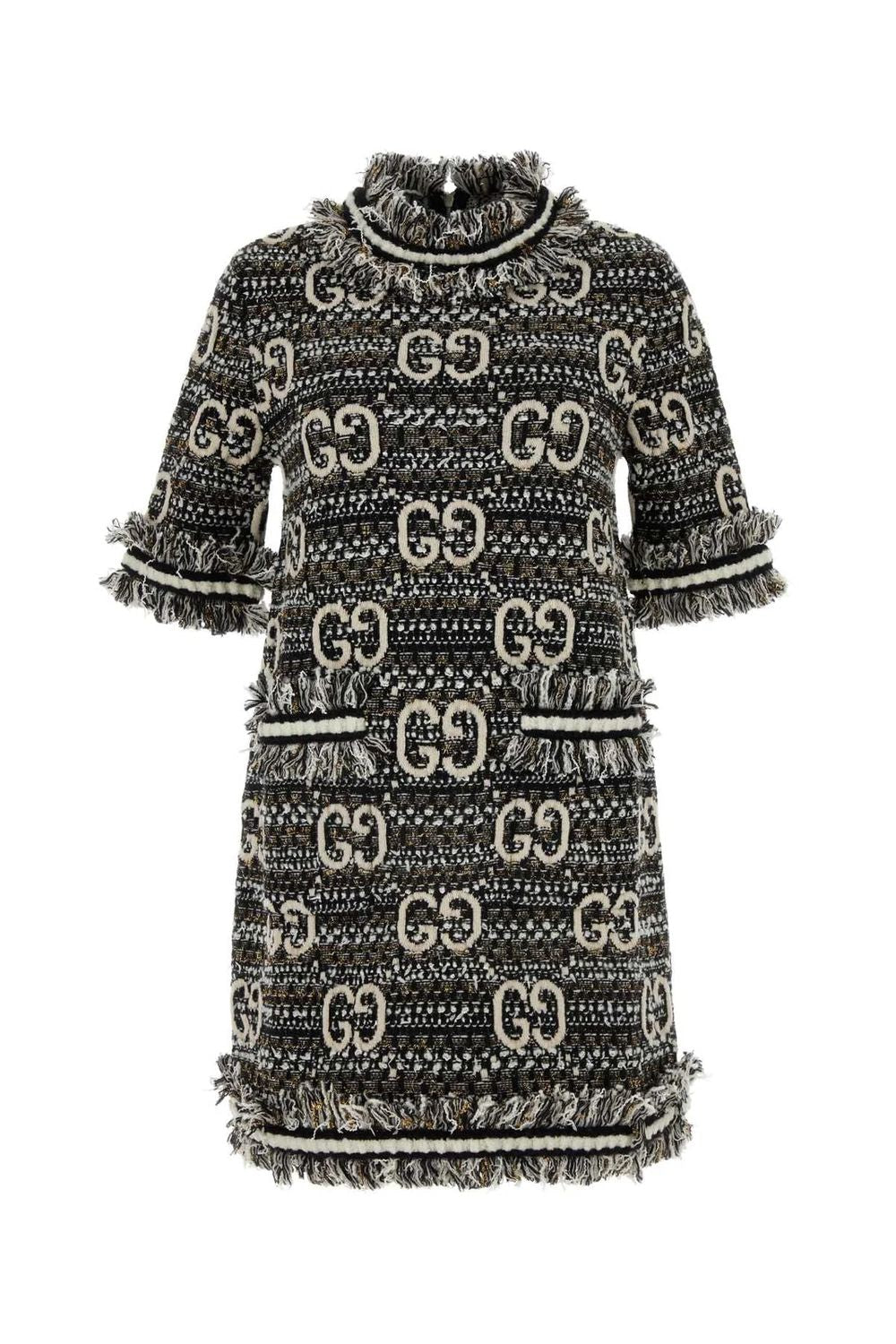 GUCCI Embroidered Boucle Mini Dress