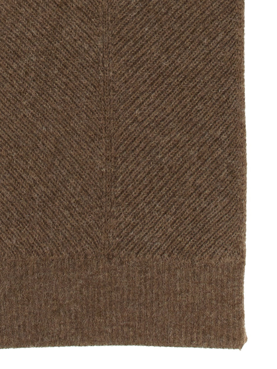 BOTTEGA VENETA Ribbed Edges Alpaca Scarf for Men