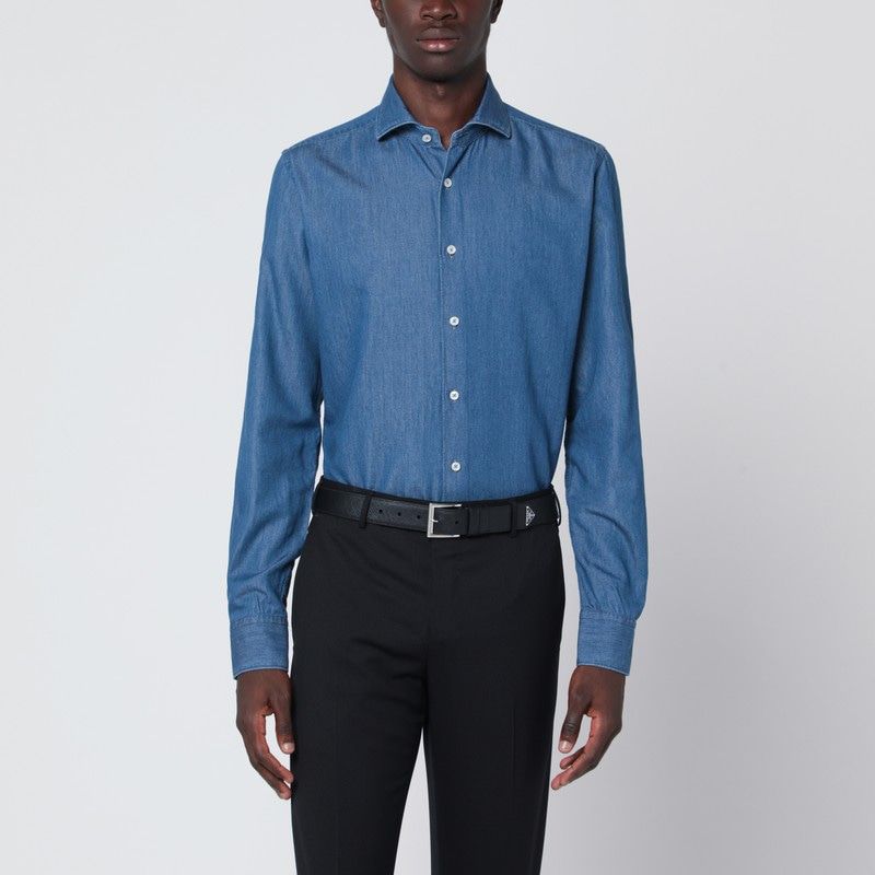 XACUS Men's Long-Sleeved Denim Shirt