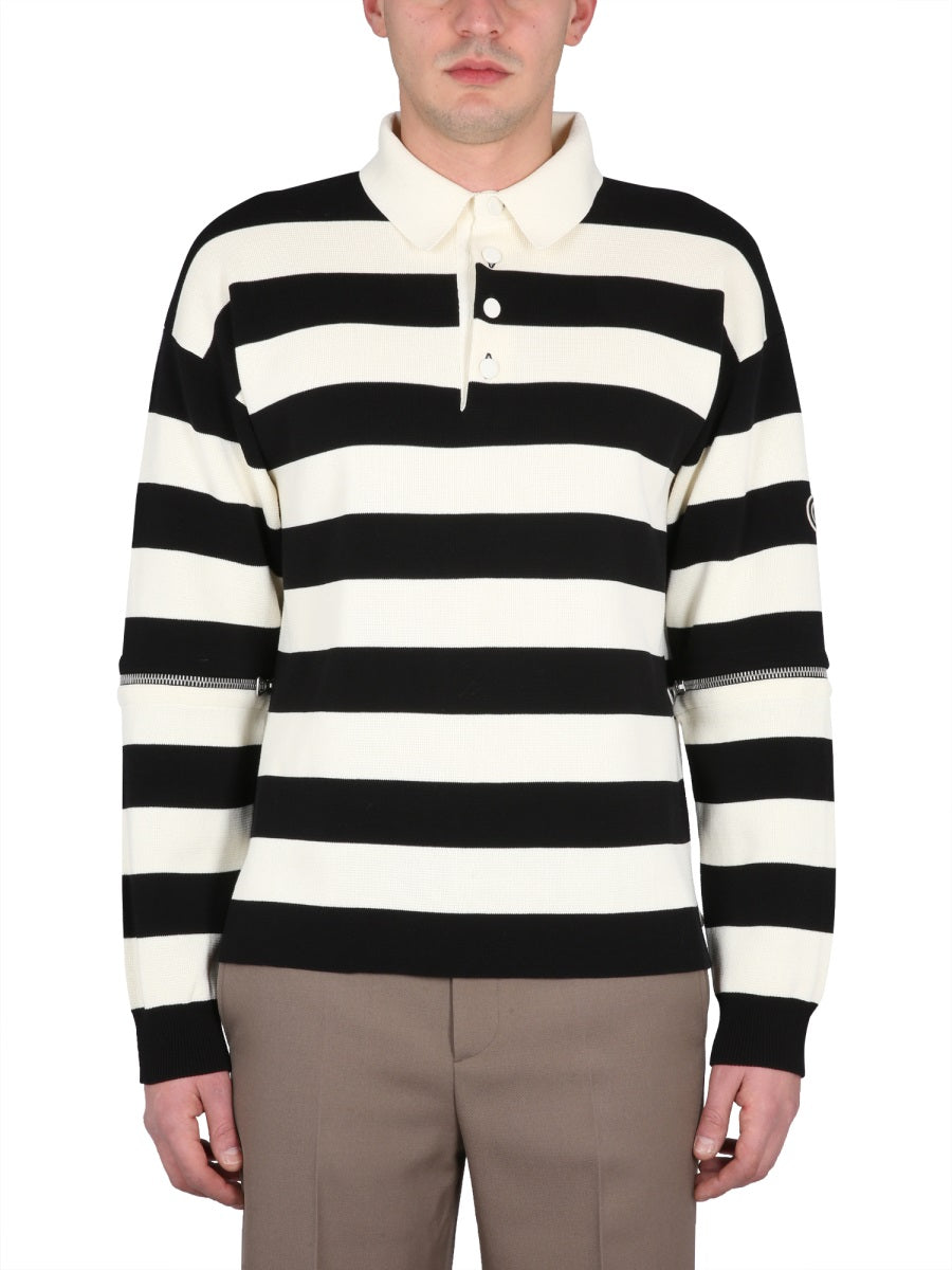 GUCCI Men's Knit Polo with Pointed Collar