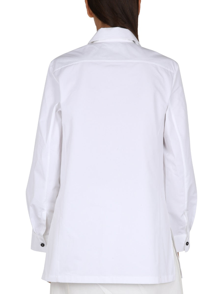 JIL SANDER Essential Poplin Shirt with Pointed Collar
