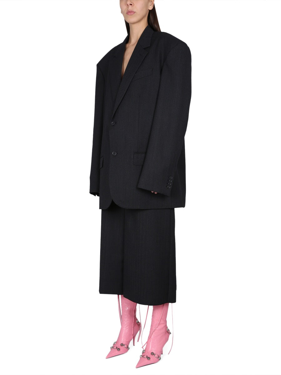 BALENCIAGA Loose Fit Women's Shorts with Concealed Flap Closure