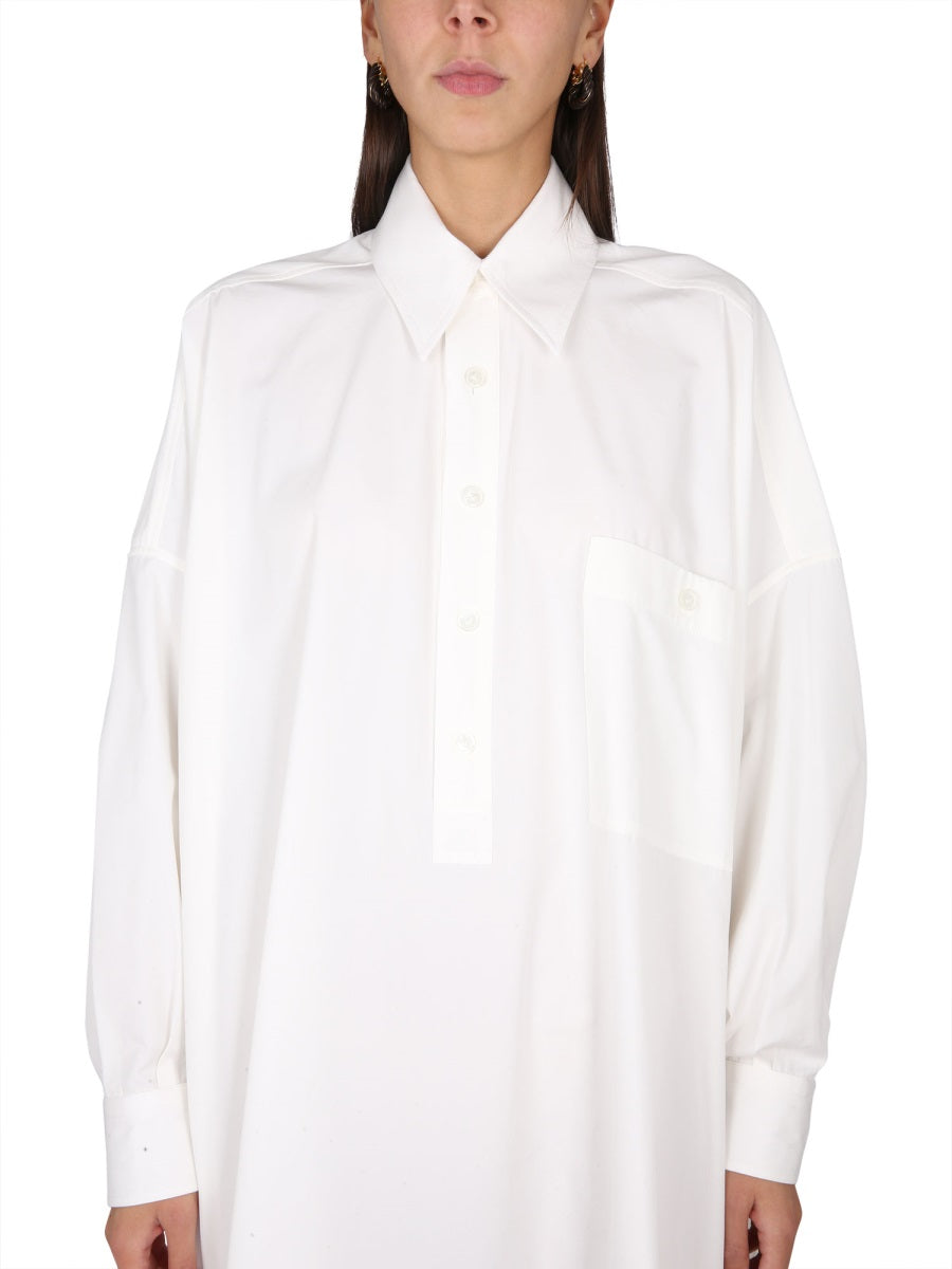 BOTTEGA VENETA Compact Cotton Dress with Button Closure