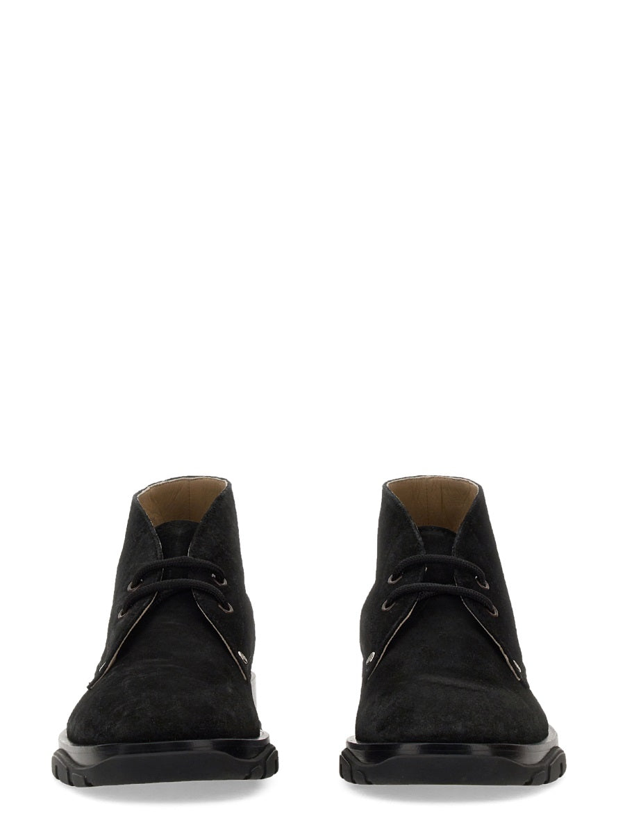 ALEXANDER MCQUEEN Men's Suede Boot with 3 cm Heel
