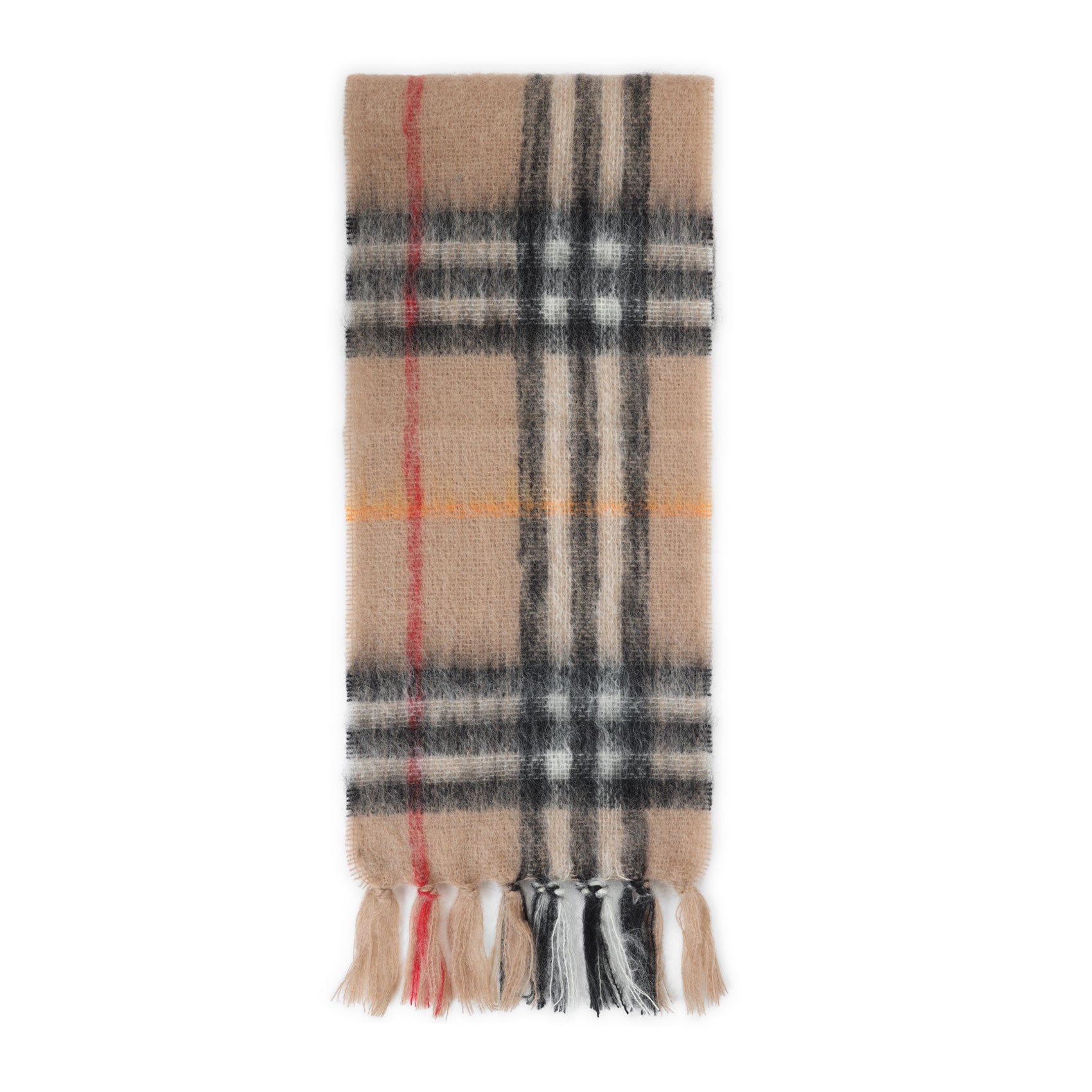BURBERRY Check Mohair Scarf 168cm x 30cm