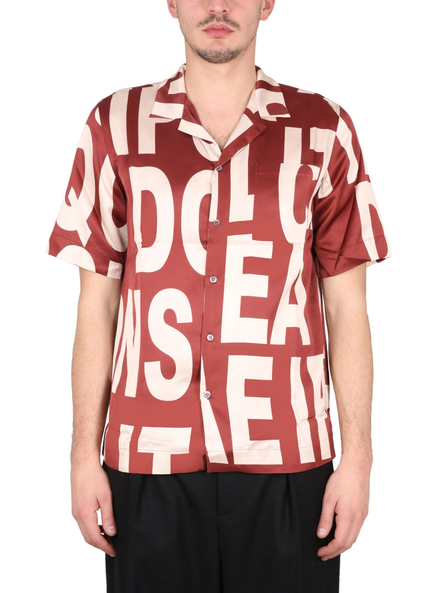 DRIES VAN NOTEN Bowling Collar Shirt