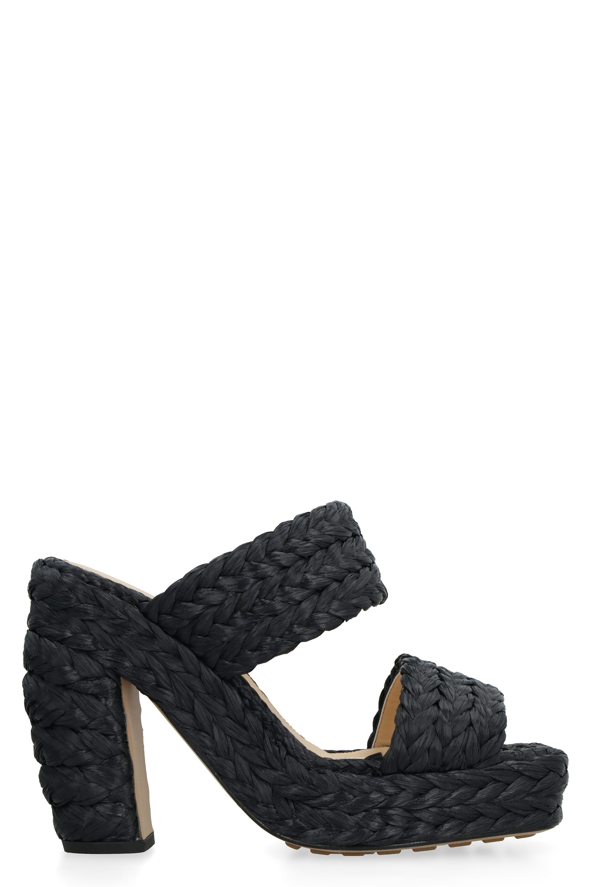 BOTTEGA VENETA Canalazzo Raffia Flat Sandals