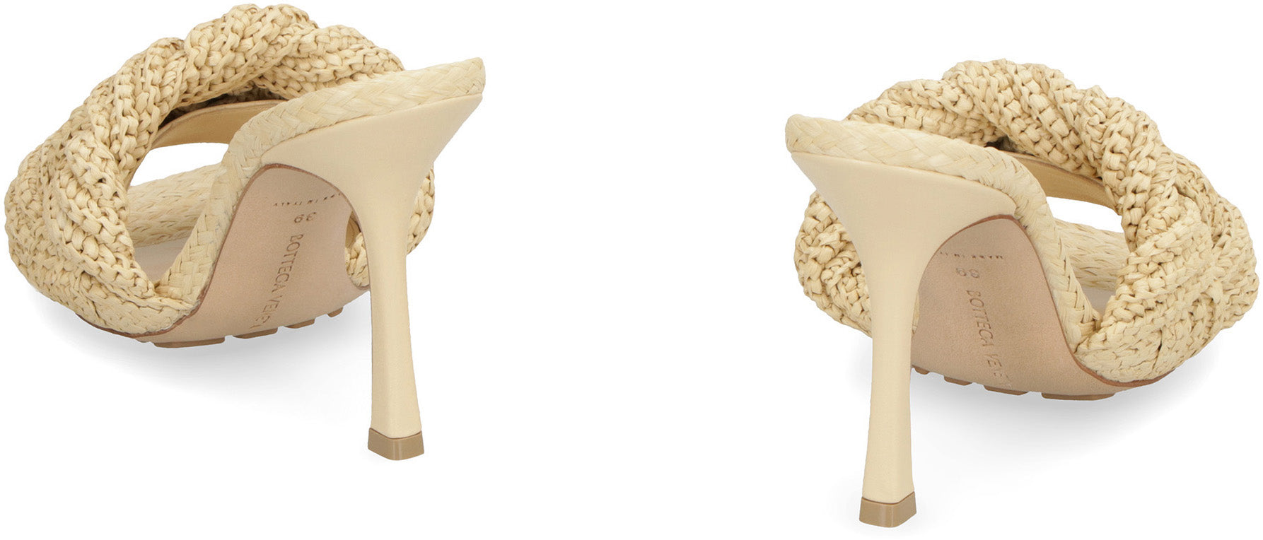 BOTTEGA VENETA Woven Raffia Flat Sandals