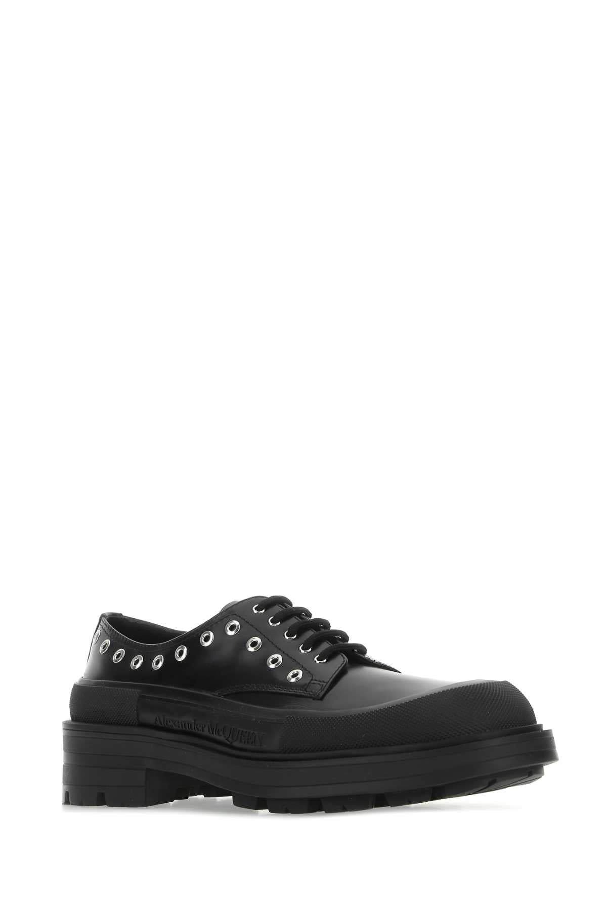 ALEXANDER MCQUEEN Classic Leather Lace-Up Shoes for Men