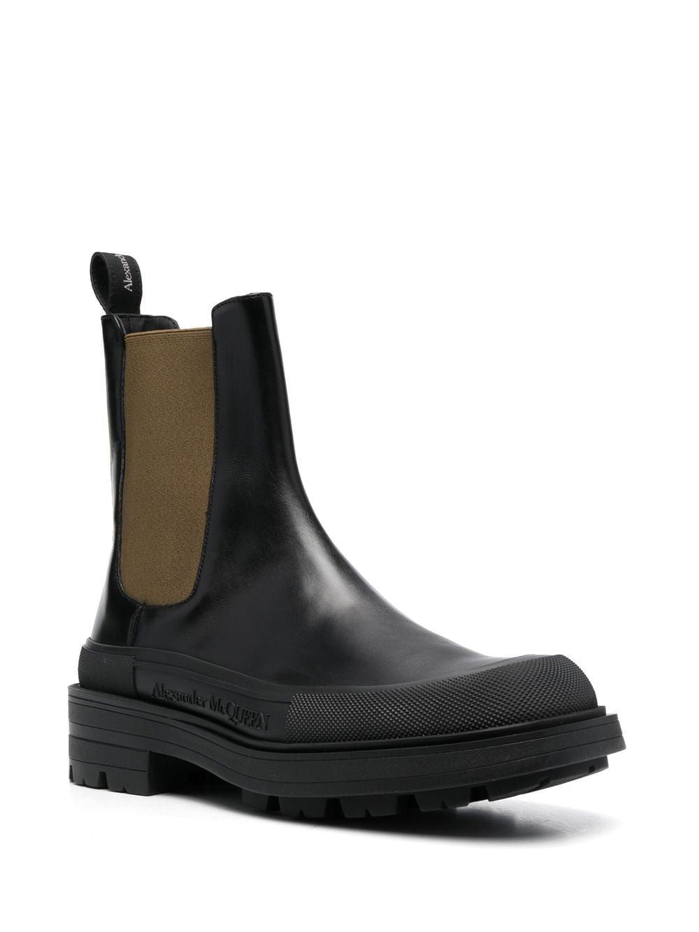 ALEXANDER MCQUEEN Leather Boxcar Ankle Boots for Men