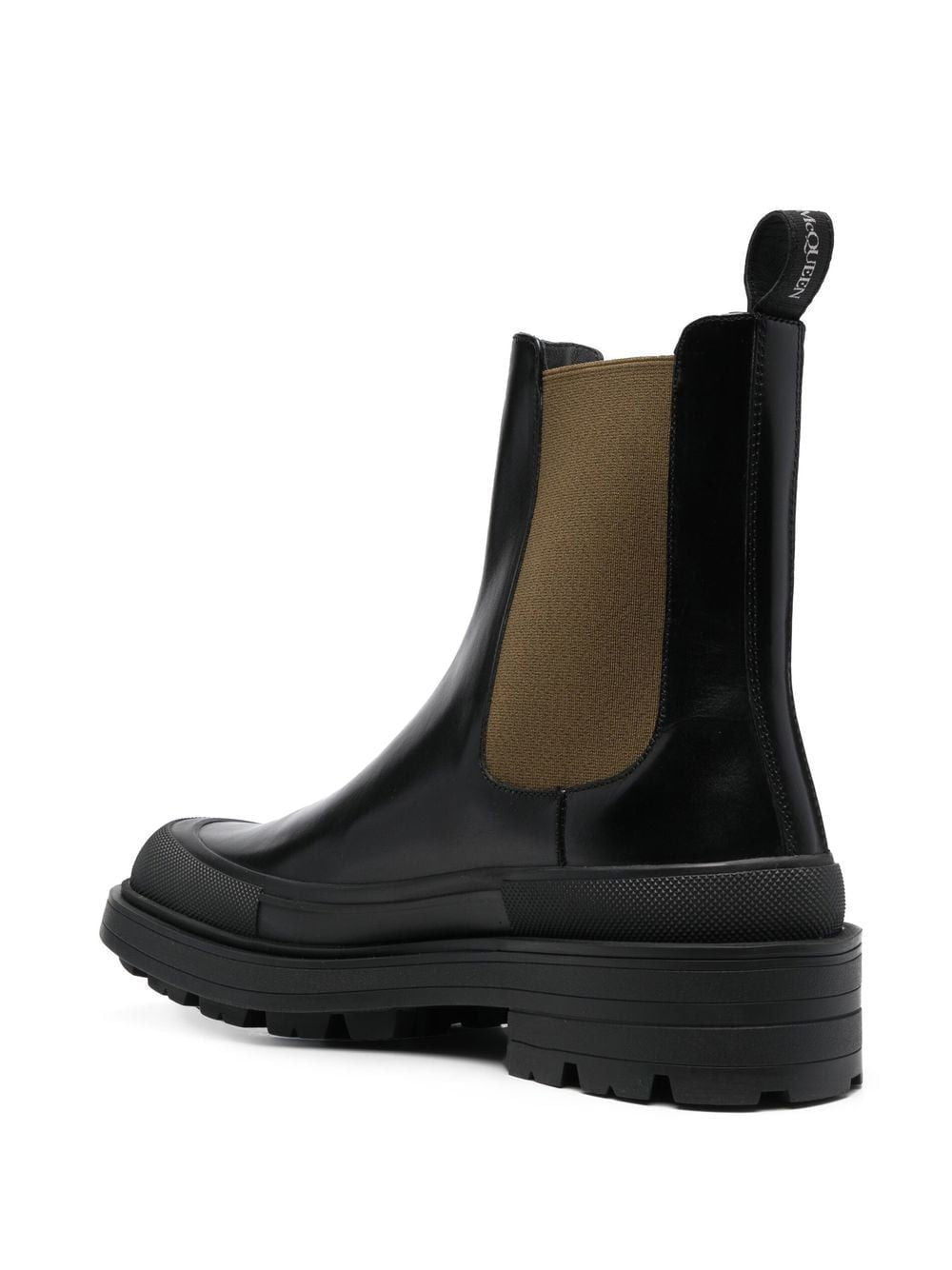 ALEXANDER MCQUEEN Leather Boxcar Ankle Boots for Men