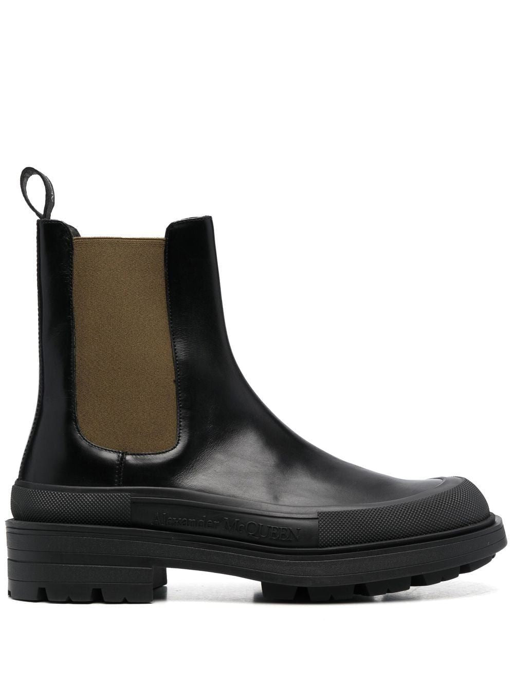 ALEXANDER MCQUEEN Leather Boxcar Ankle Boots for Men