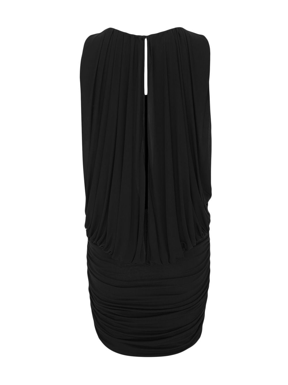 SAINT LAURENT Draped Calfskin Mini Dress