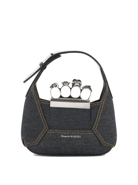 ALEXANDER MCQUEEN Mini Jewel-Embellished Hobo Handbag