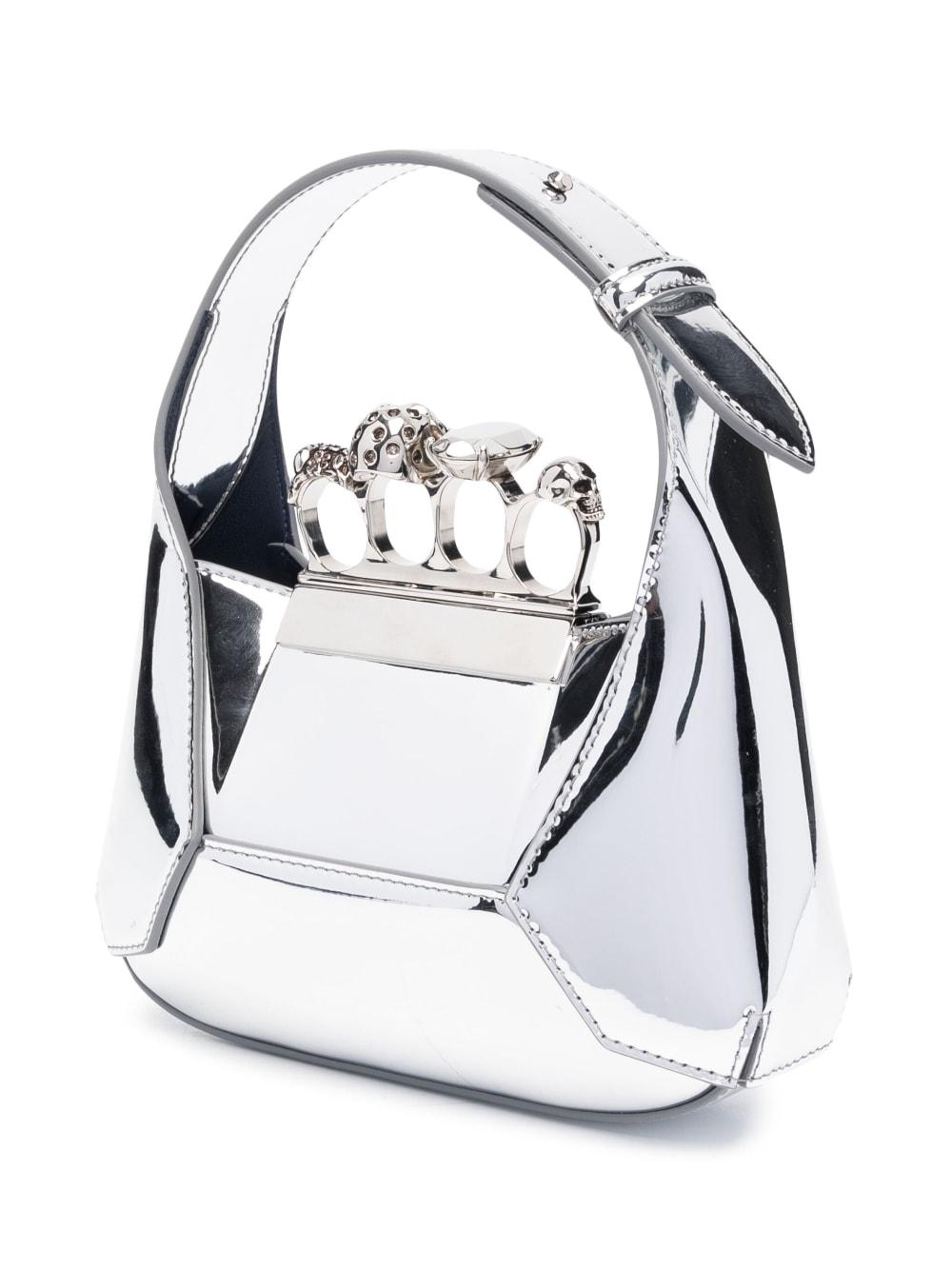 ALEXANDER MCQUEEN Mini Jewel-Accented Hobo Handbag