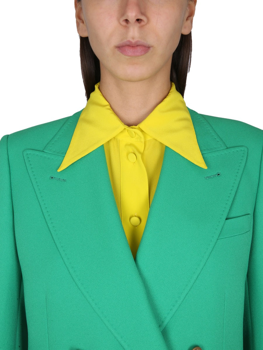 GUCCI Silk Shirt with Pointed Collar for Women