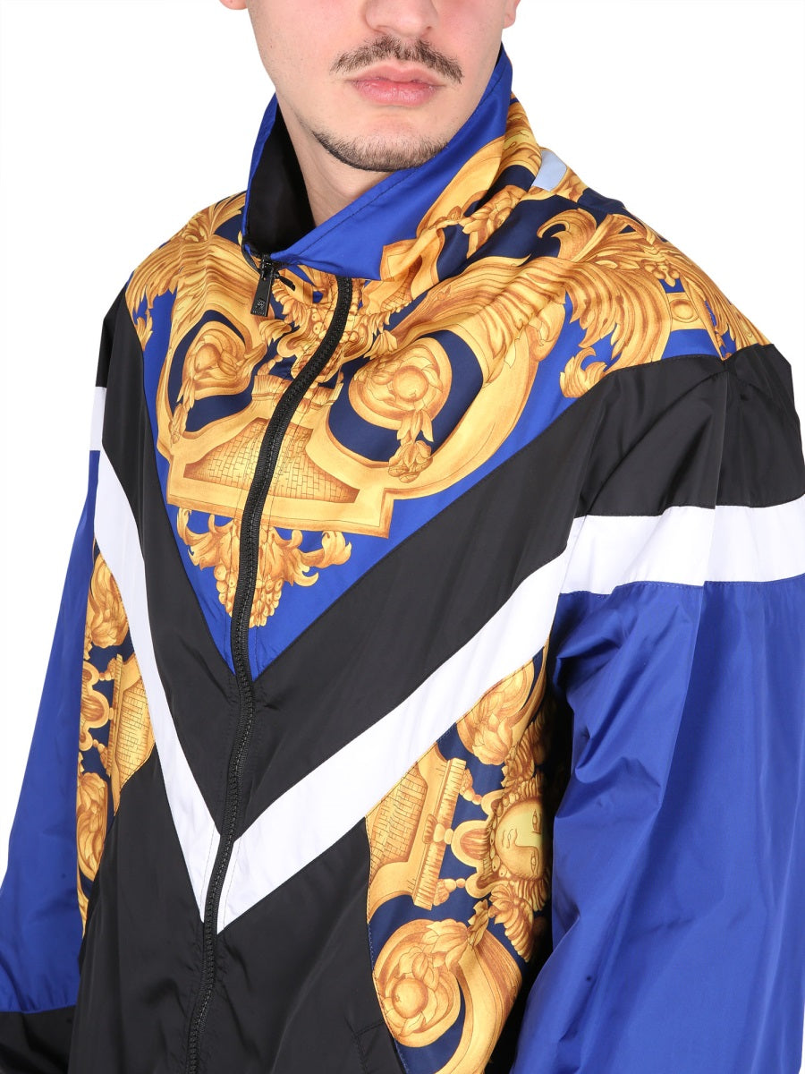 VERSACE Windproof Baroque Print Jacket