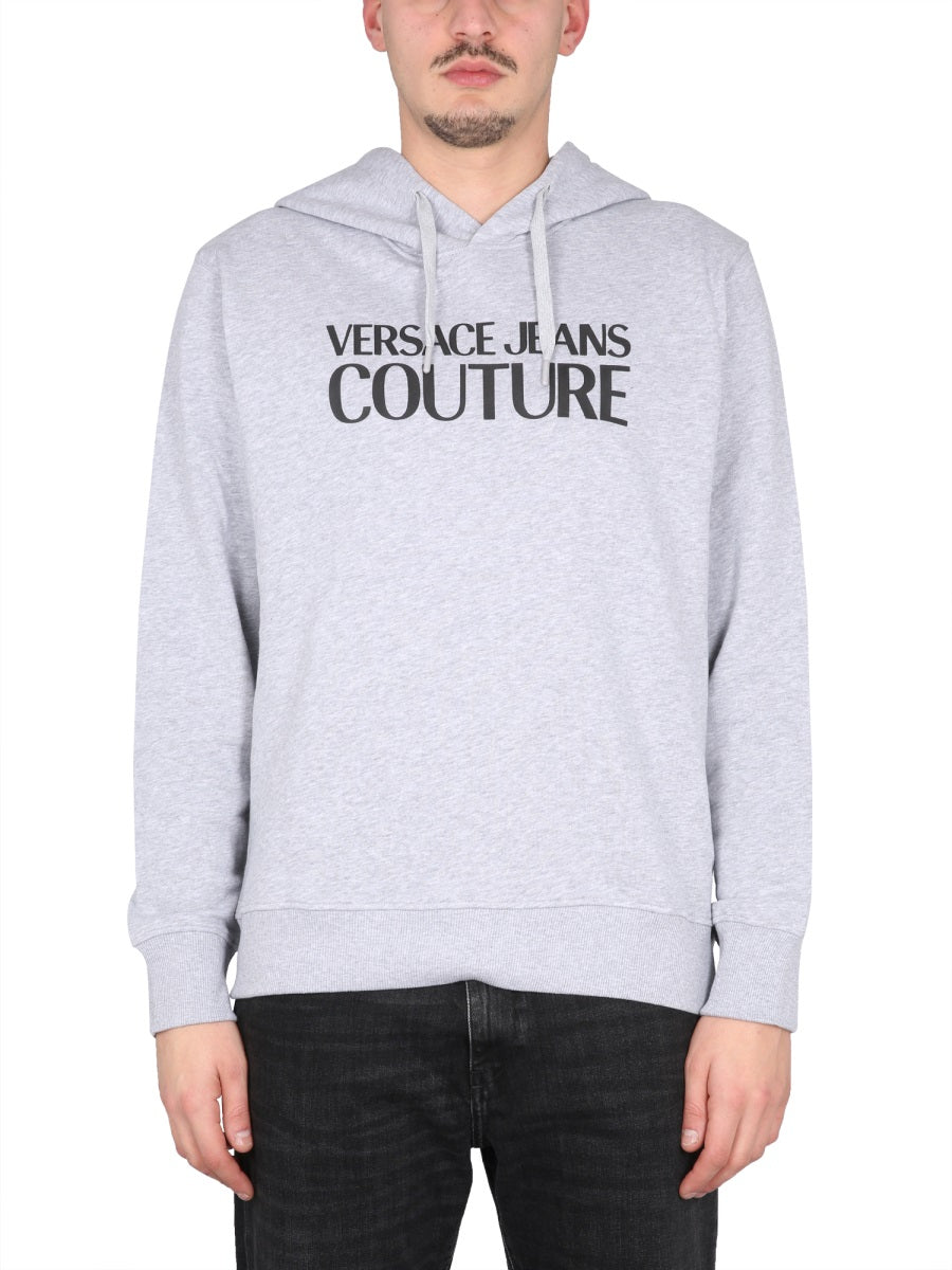 VERSACE JEANS COUTURE Crossover Neck Sweatshirt for Men
