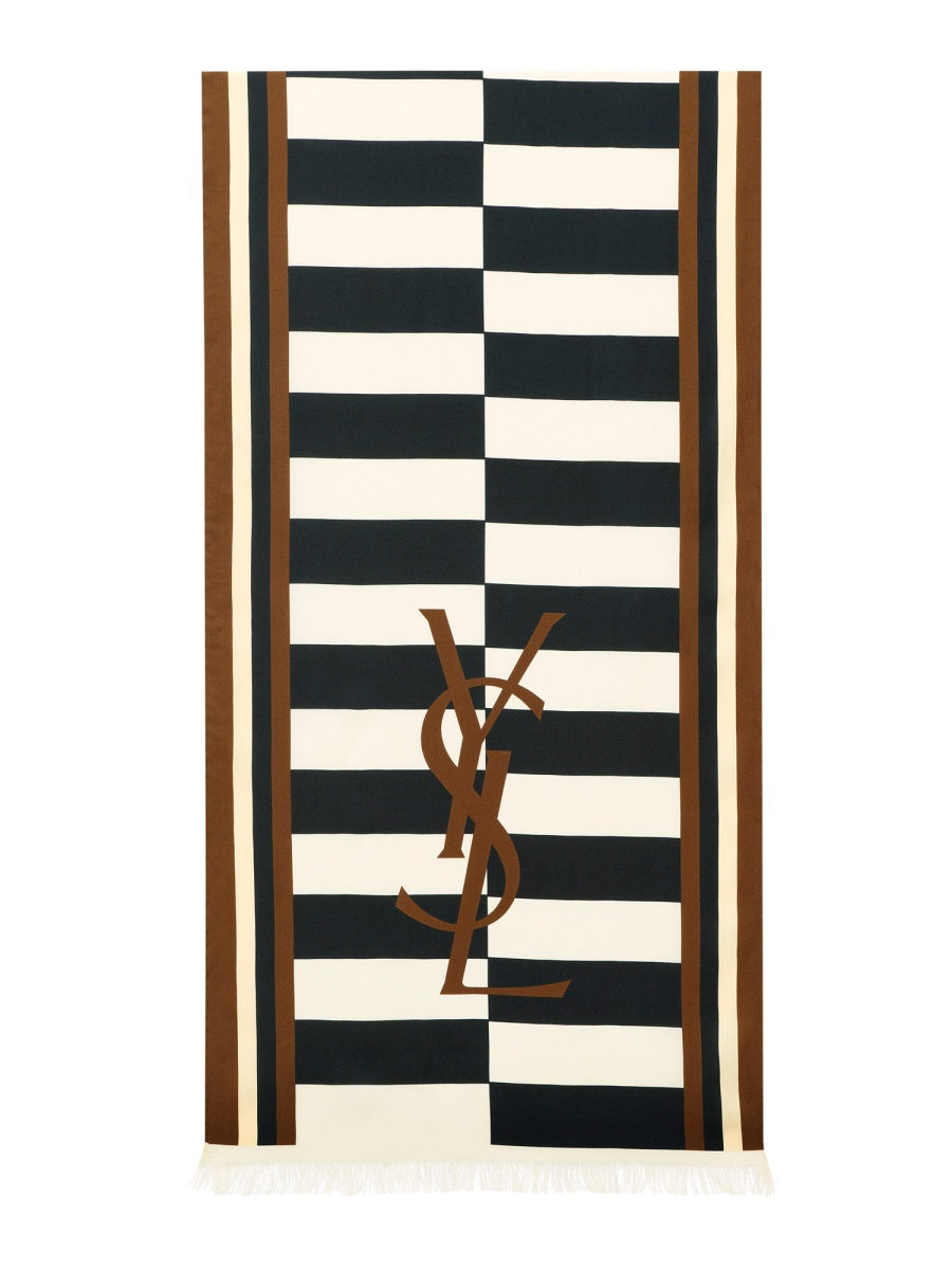 SAINT LAURENT Fringed Edges Scarf for Men