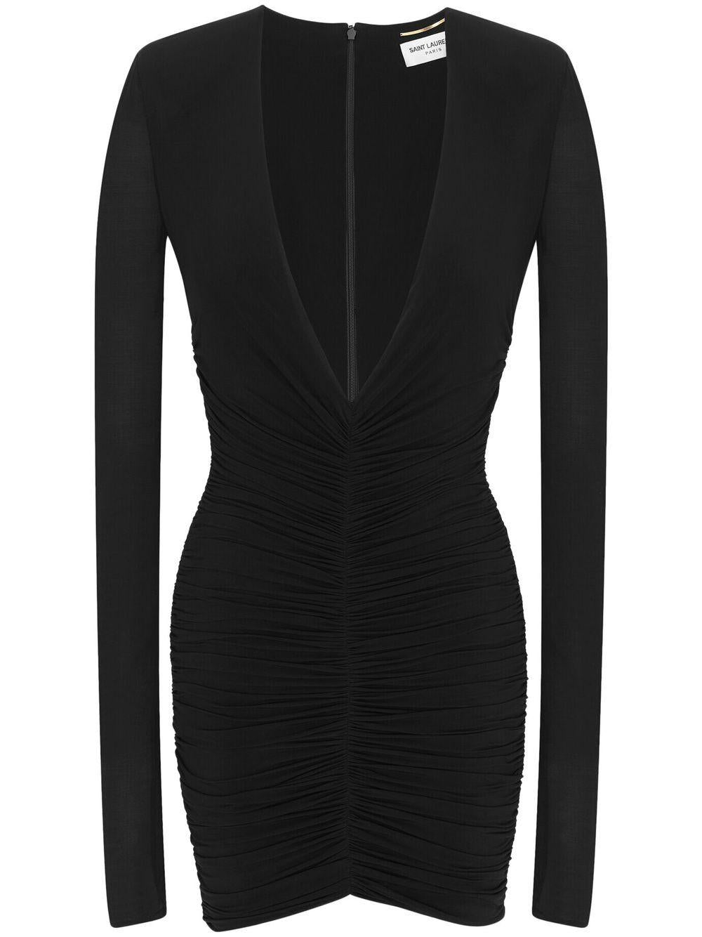 SAINT LAURENT Draped Mini Dress for Women