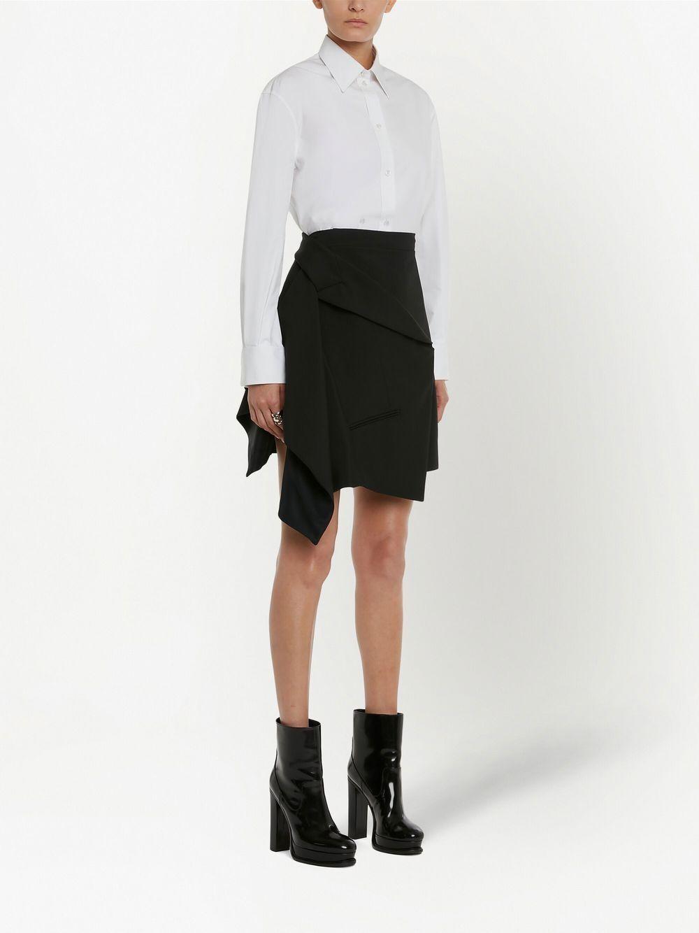 ALEXANDER MCQUEEN Draped Deconstructed Tail Mini Skirt