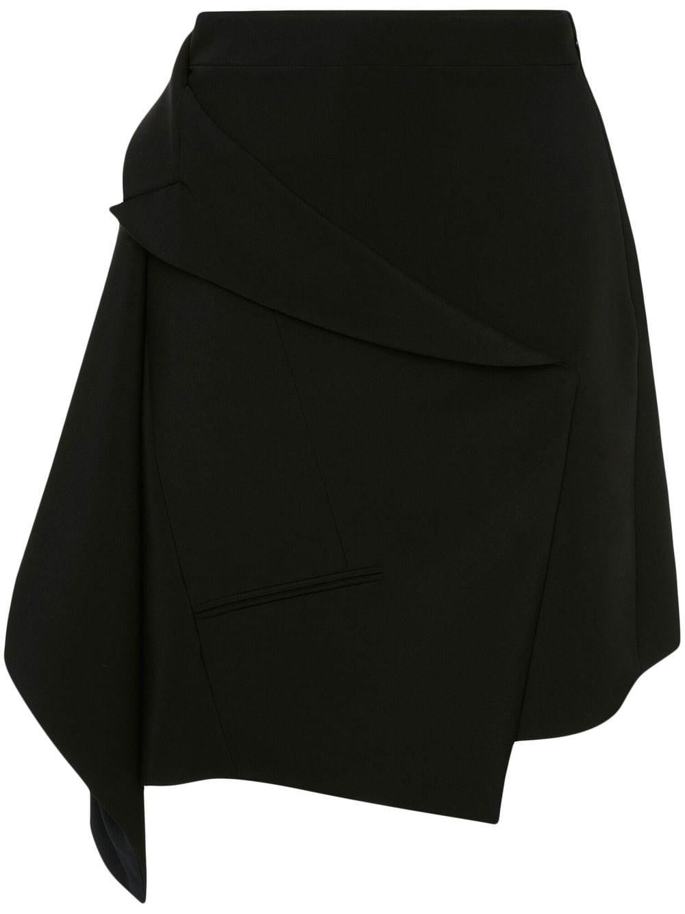 ALEXANDER MCQUEEN Draped Deconstructed Tail Mini Skirt