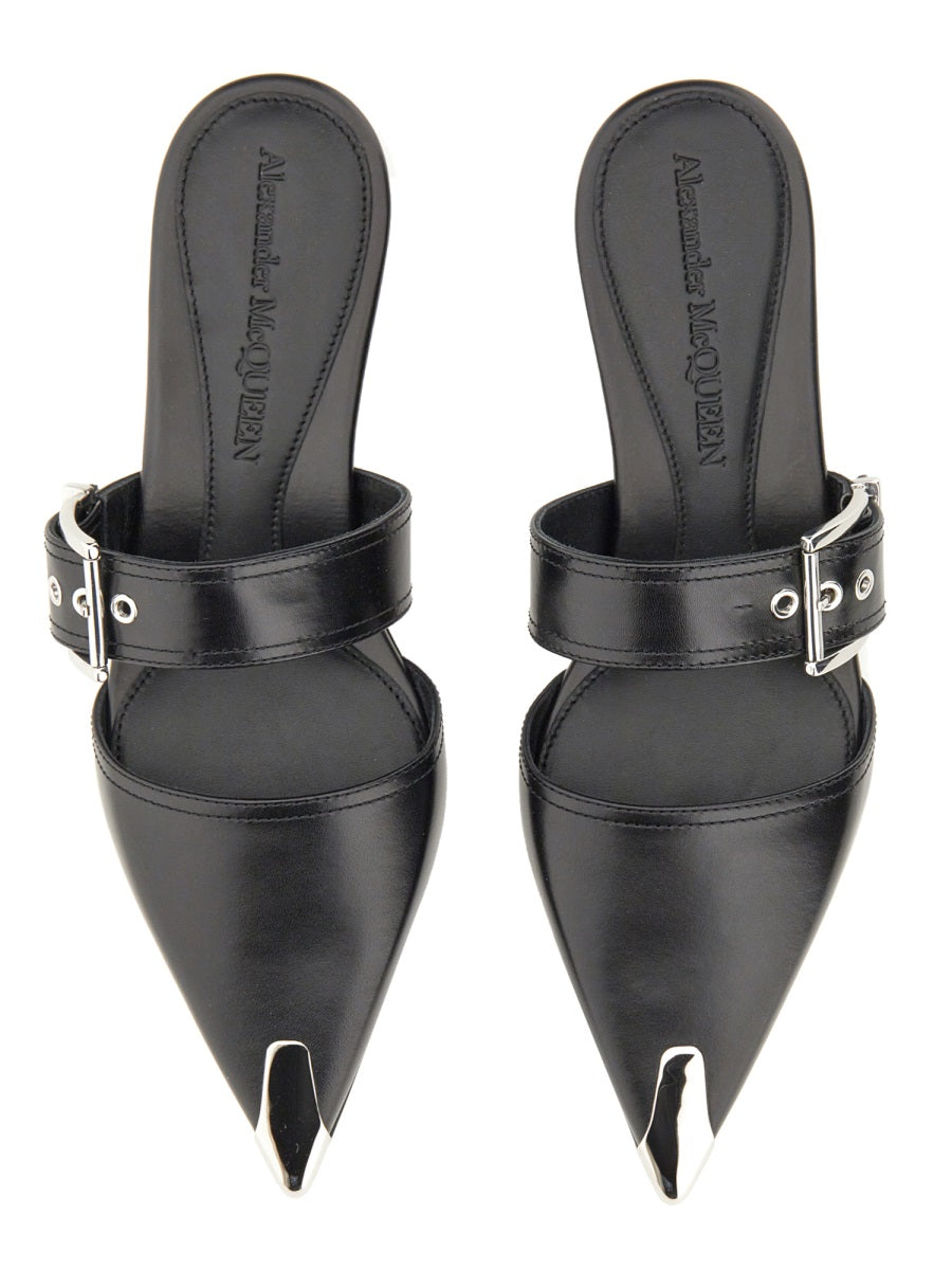 ALEXANDER MCQUEEN Mini Flat PUNK Sandals 2 CM Heel