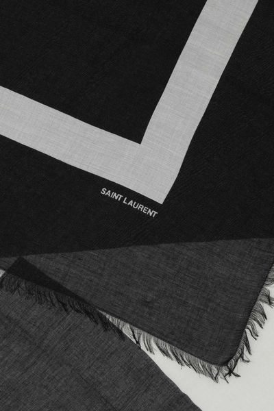 SAINT LAURENT Printed Modal Blend Scarf