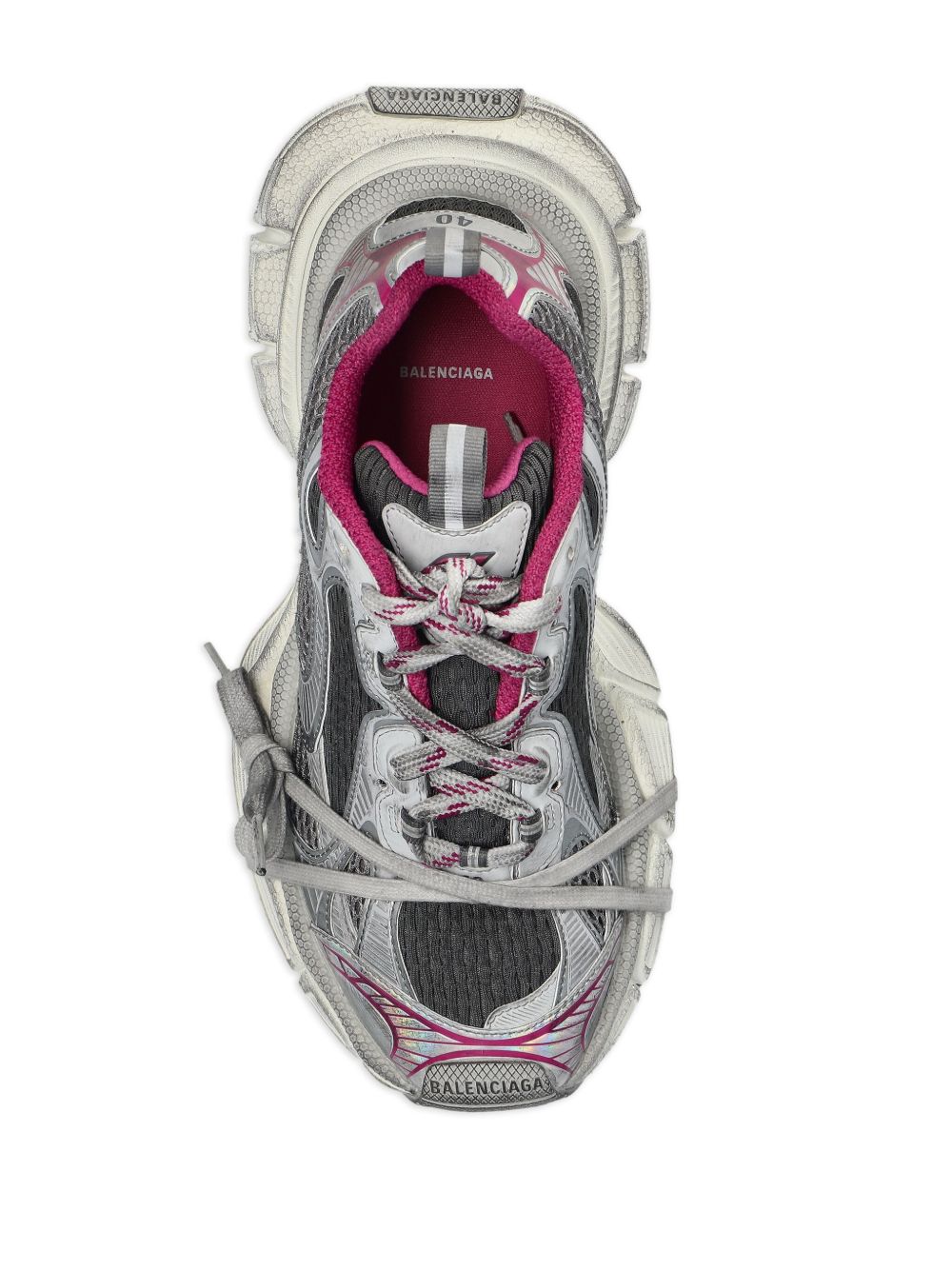 BALENCIAGA 3XL Women's Lace-Up Sneakers with Pull-Tab