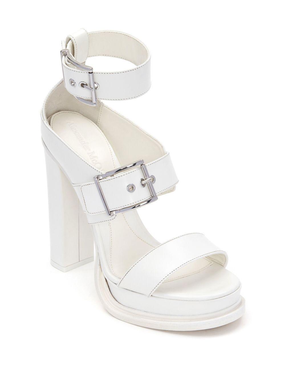 ALEXANDER MCQUEEN Elegant Women's Genuine Leather Sandals