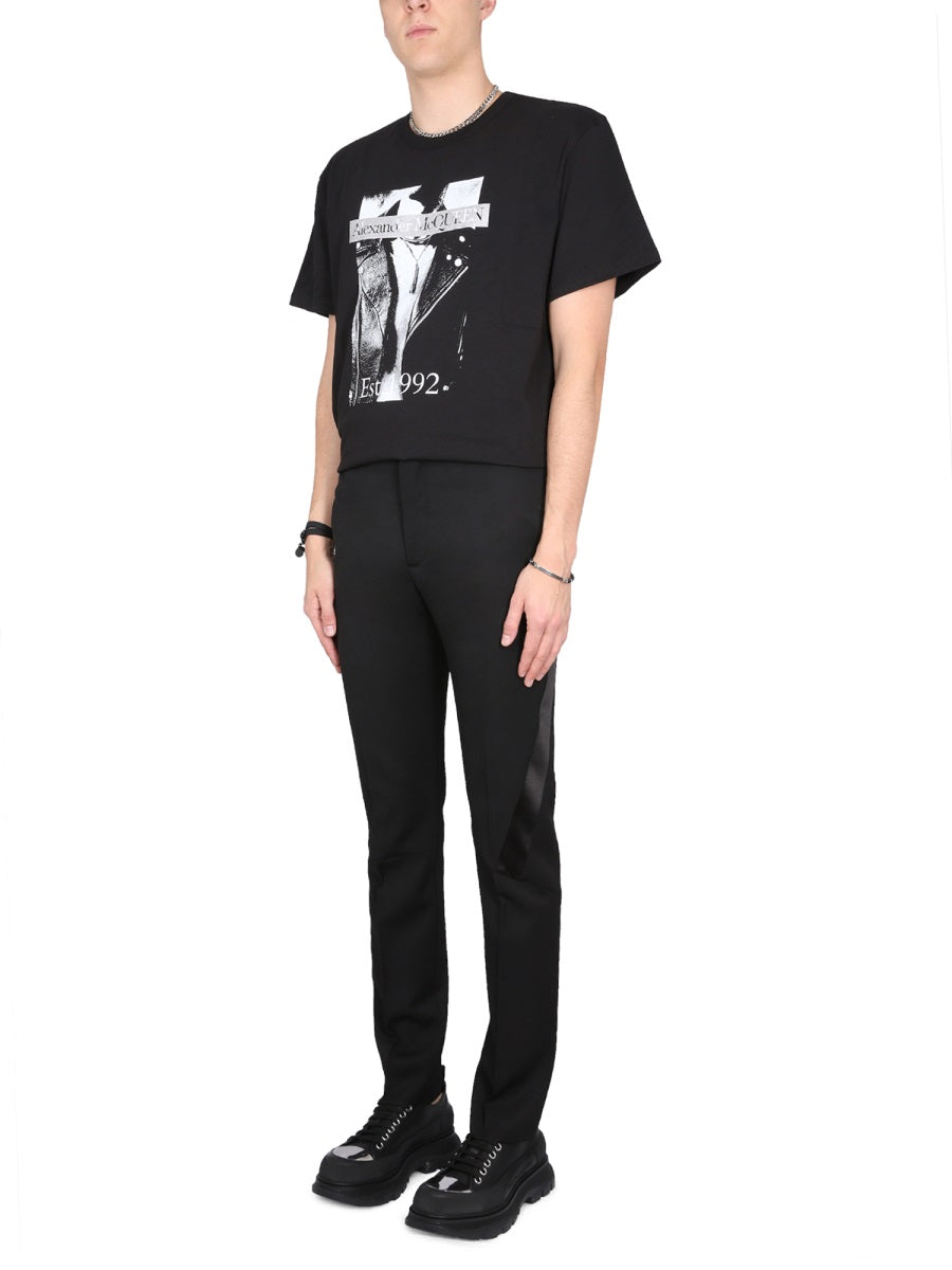 ALEXANDER MCQUEEN Concealed Closure Virgin Wool Pants for Men