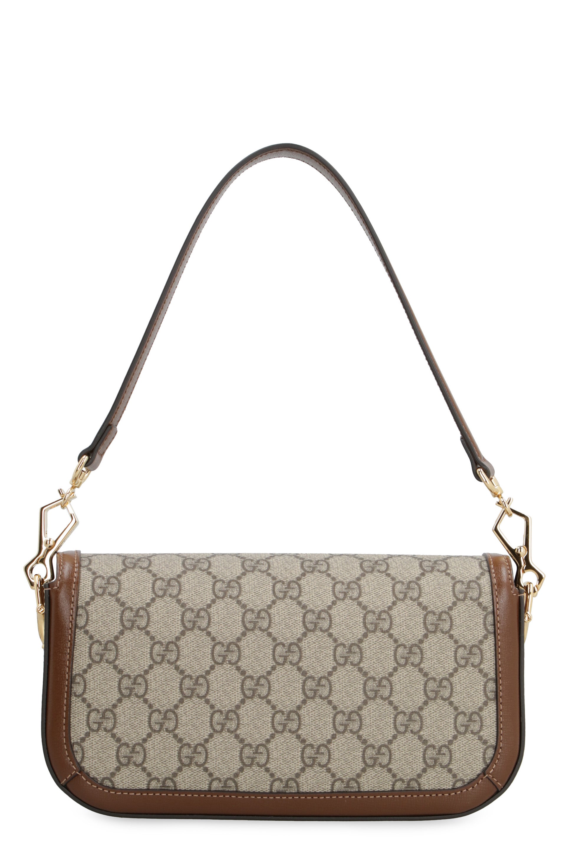 GUCCI Leather and GG Fabric Handbag - Mini Crossbody Design