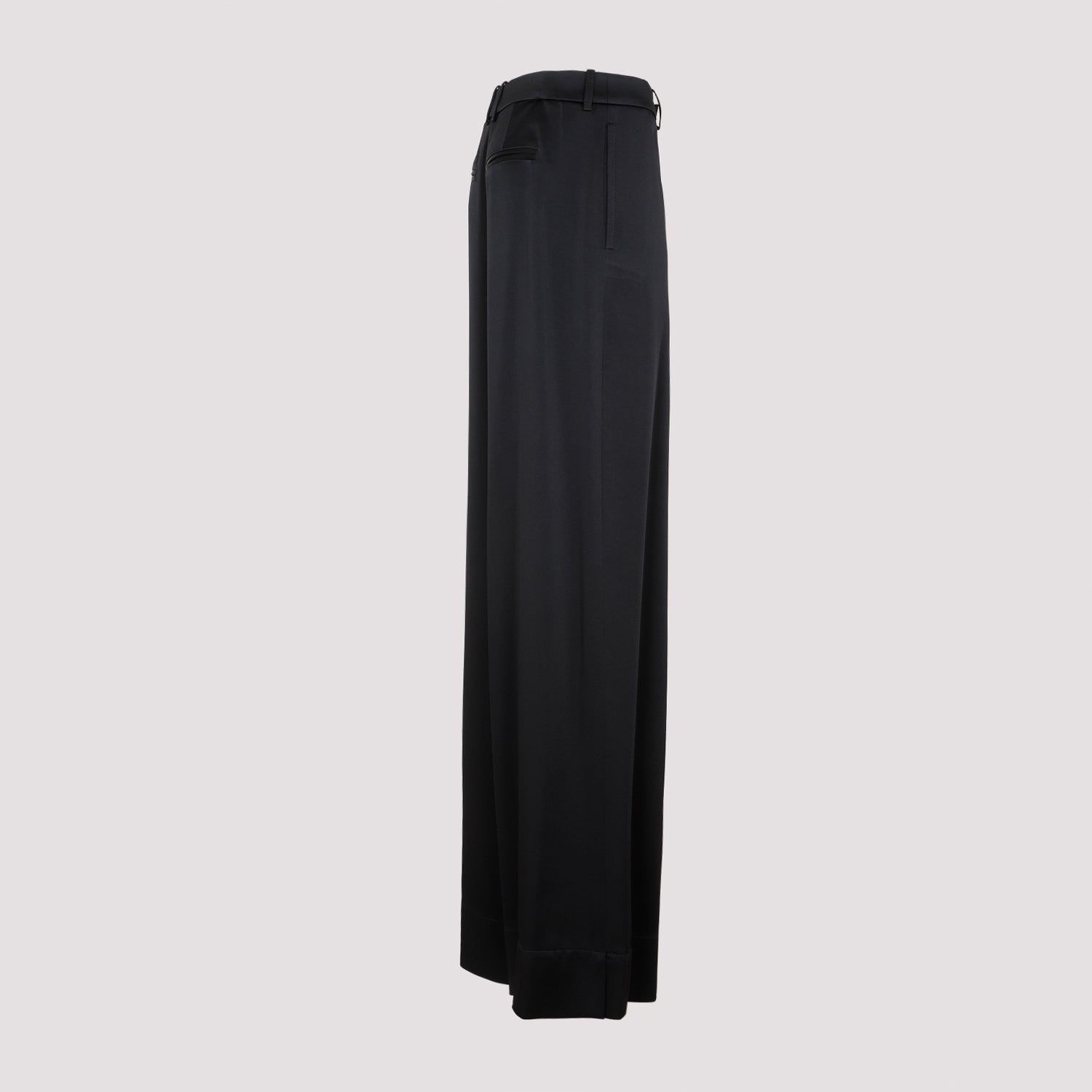 SAINT LAURENT Wide-Leg Satin Trousers for Women
