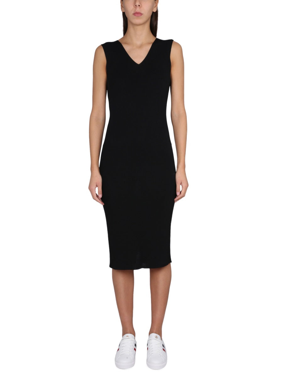 MONCLER V-Neck Knit Dress