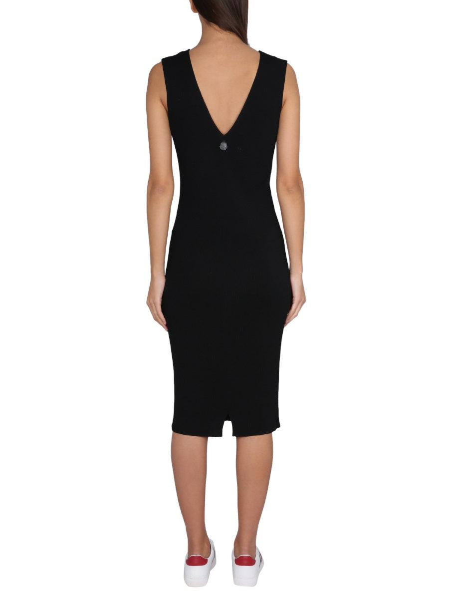 MONCLER V-Neck Knit Dress