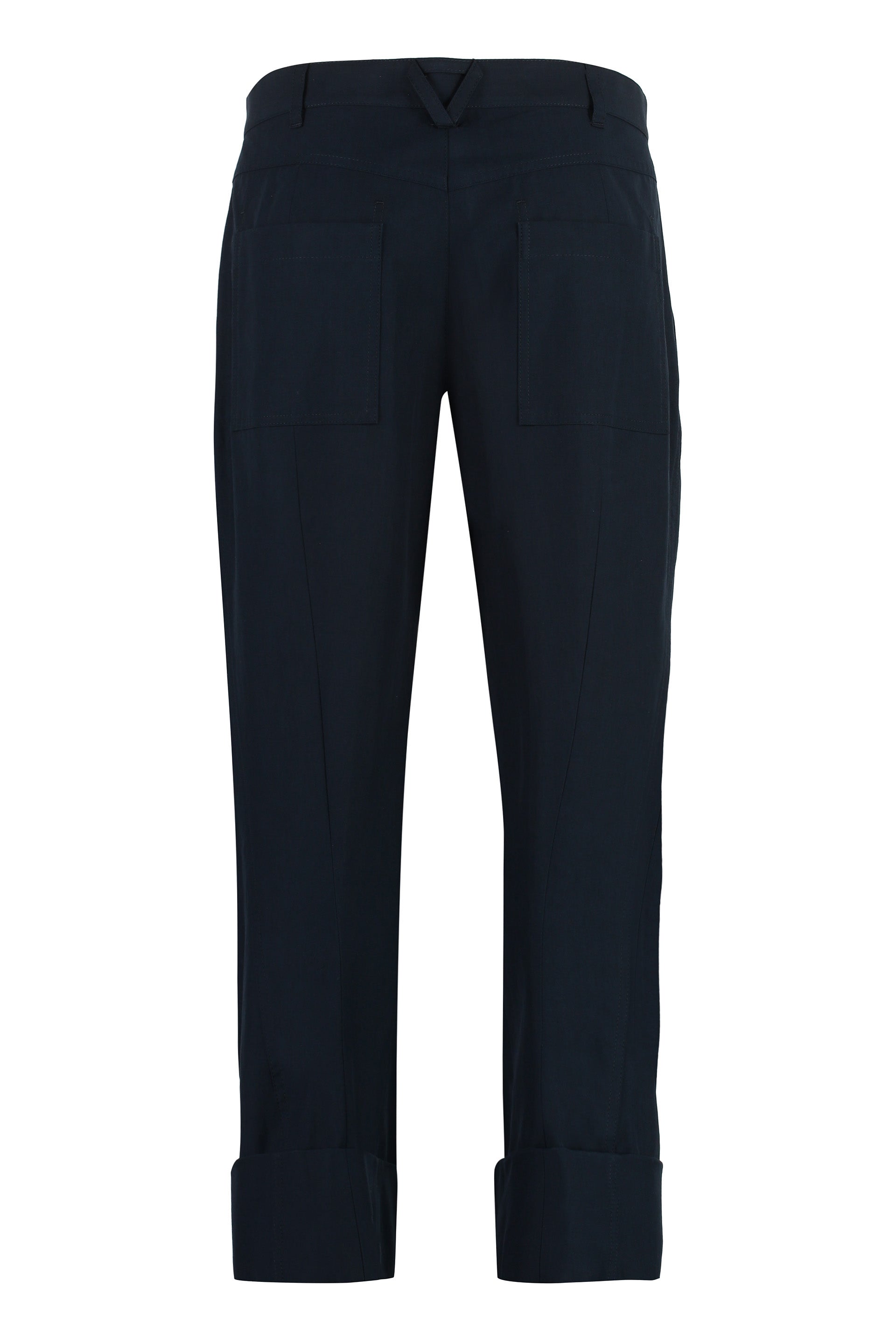 BOTTEGA VENETA Roll-Up Ankle Cuff Cotton Trousers