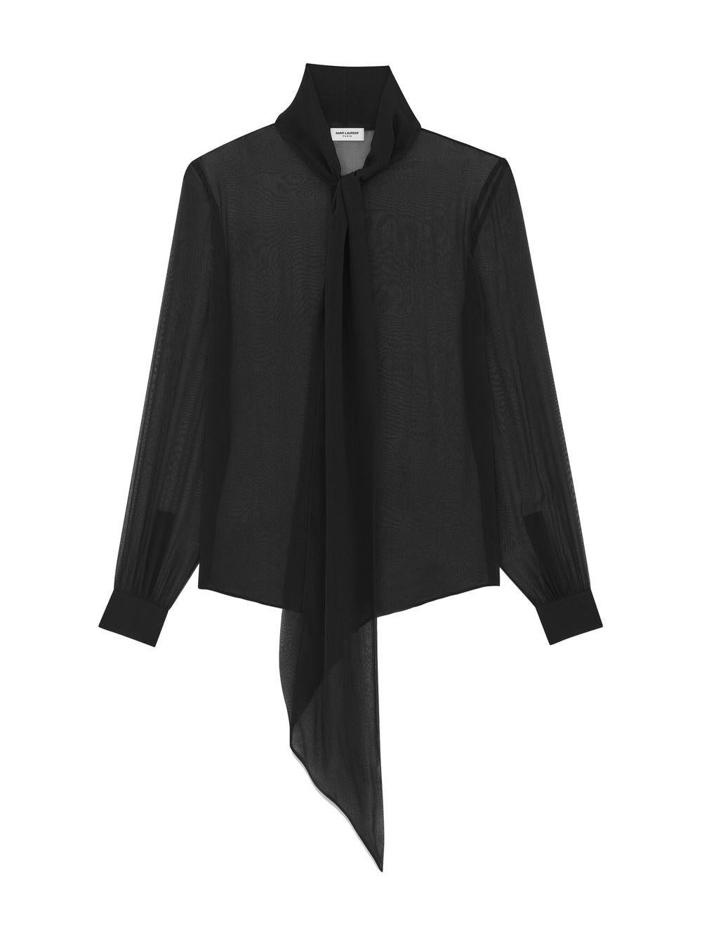 SAINT LAURENT Luxe Crepe Mini Blouse