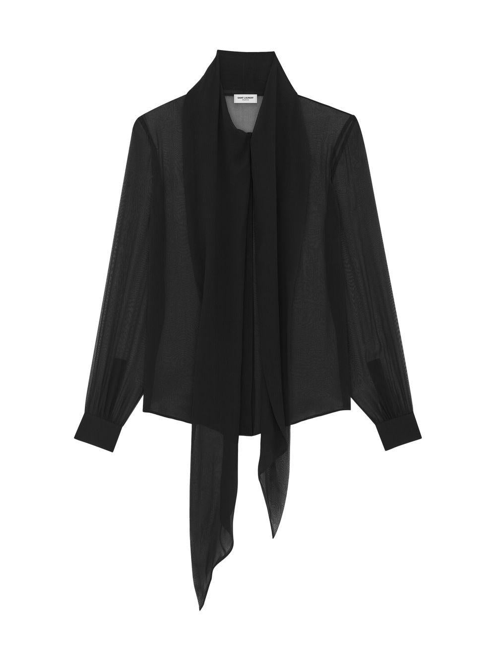 SAINT LAURENT Luxe Crepe Mini Blouse