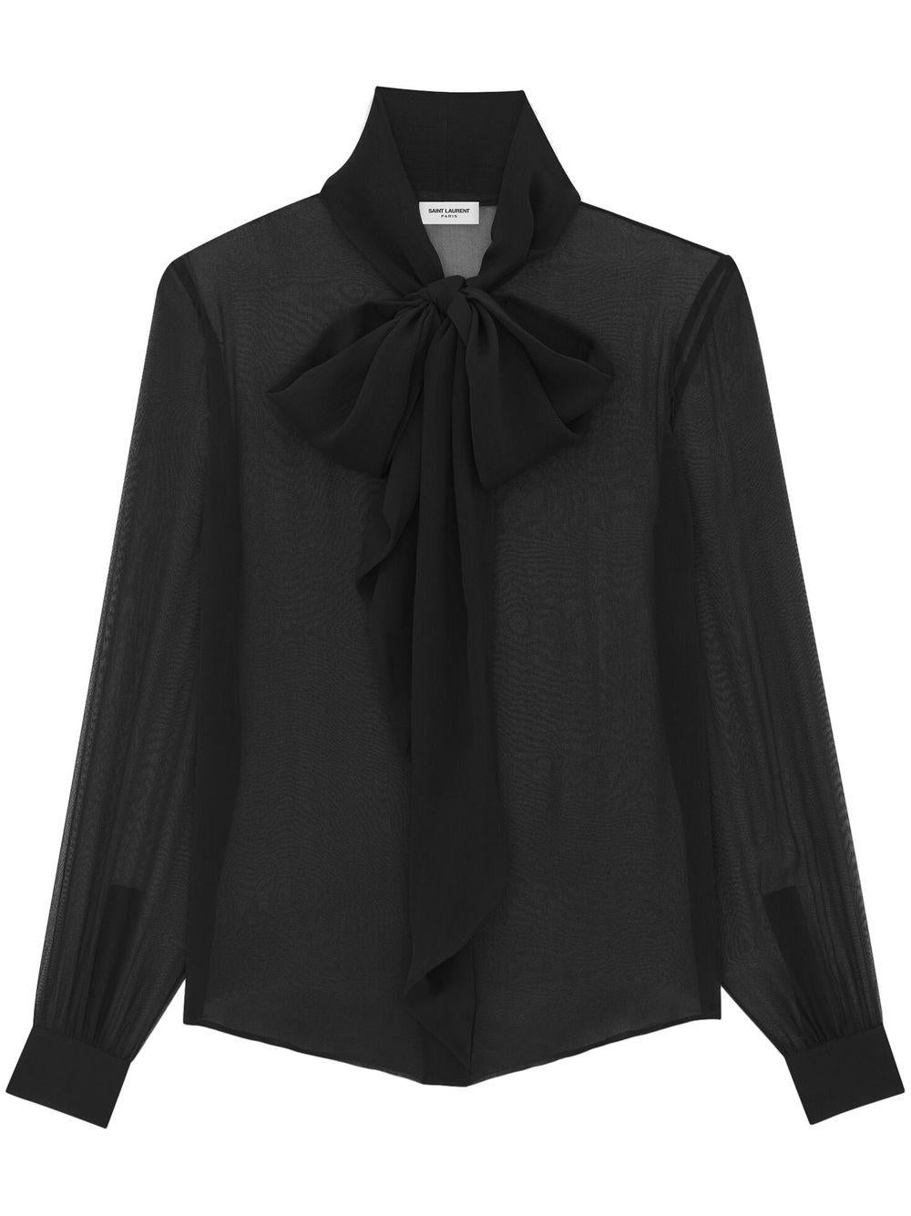 SAINT LAURENT Luxe Crepe Mini Blouse