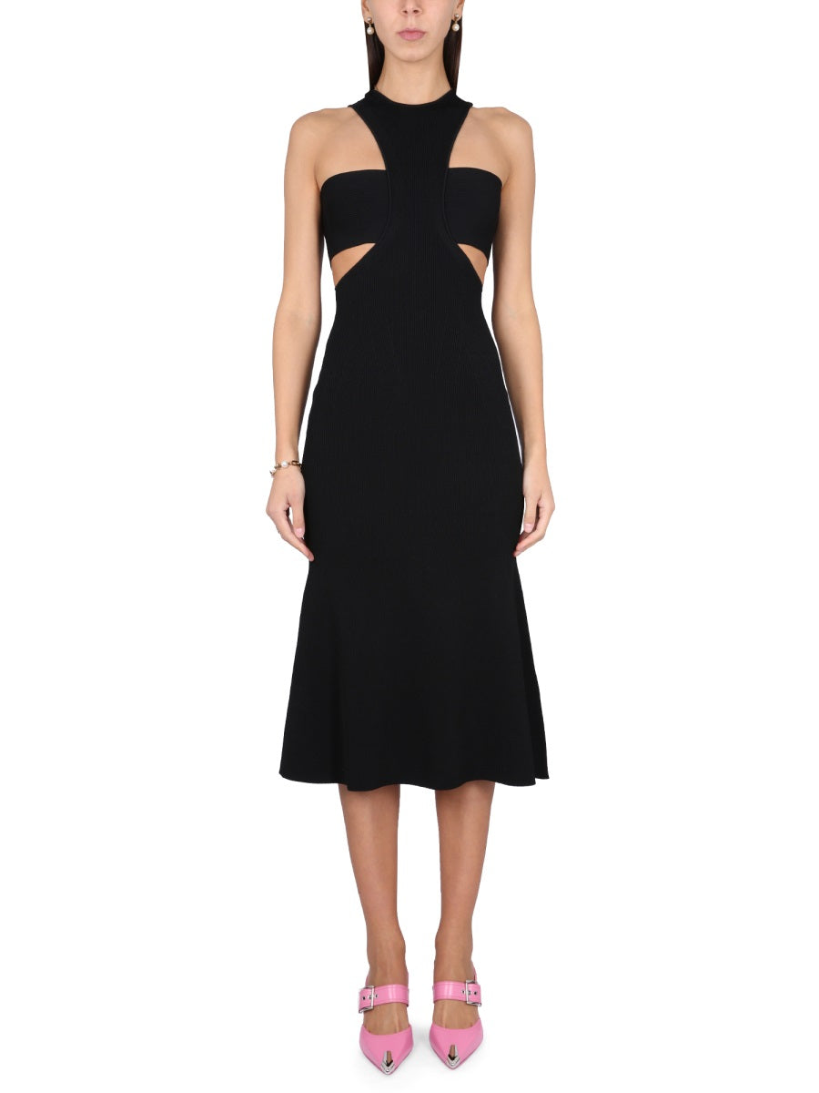 ALEXANDER McQUEEN Harness Dress with Back Zipper Closure