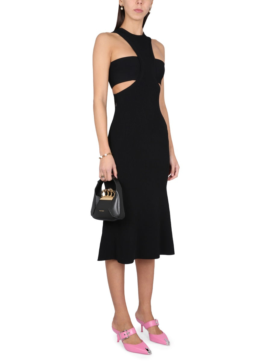 ALEXANDER McQUEEN Harness Dress with Back Zipper Closure