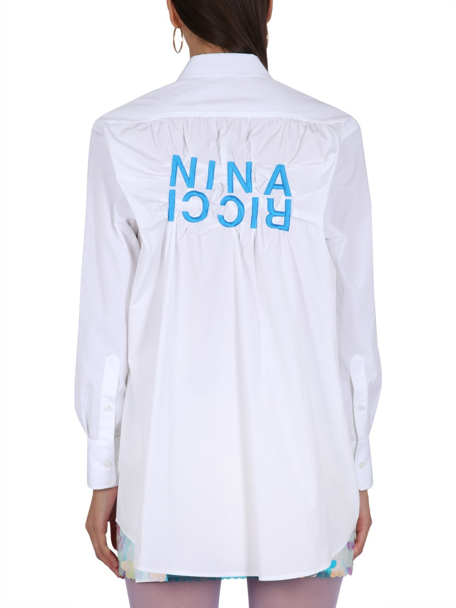 NINA RICCI Logo Front Button Mini Shirt