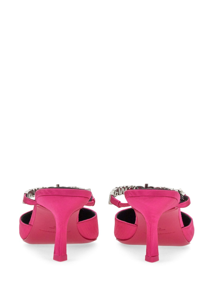 ALEXANDER WANG Mini Crystal Decor Heels with 6.5cm Heel Height