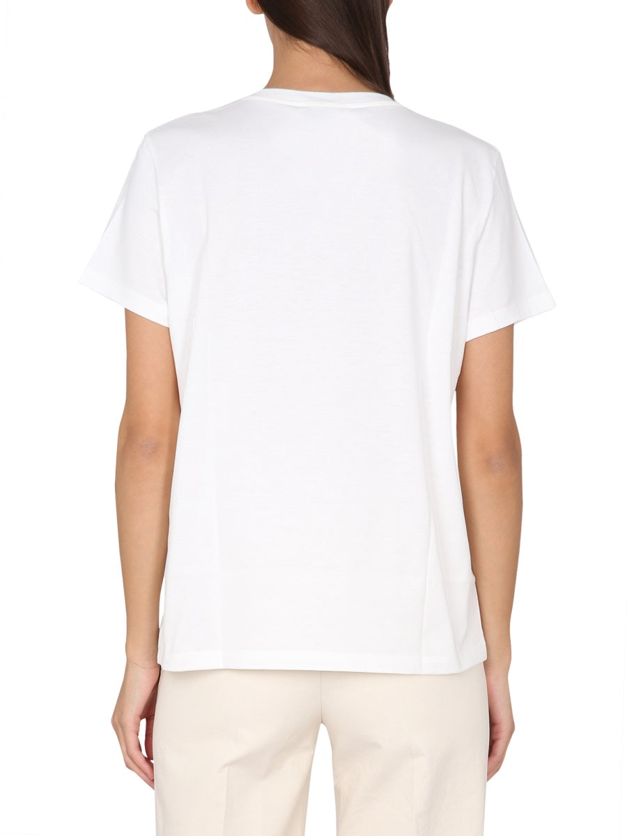 MAX MARA Crewneck T-Shirt with Necklace Detail for Women