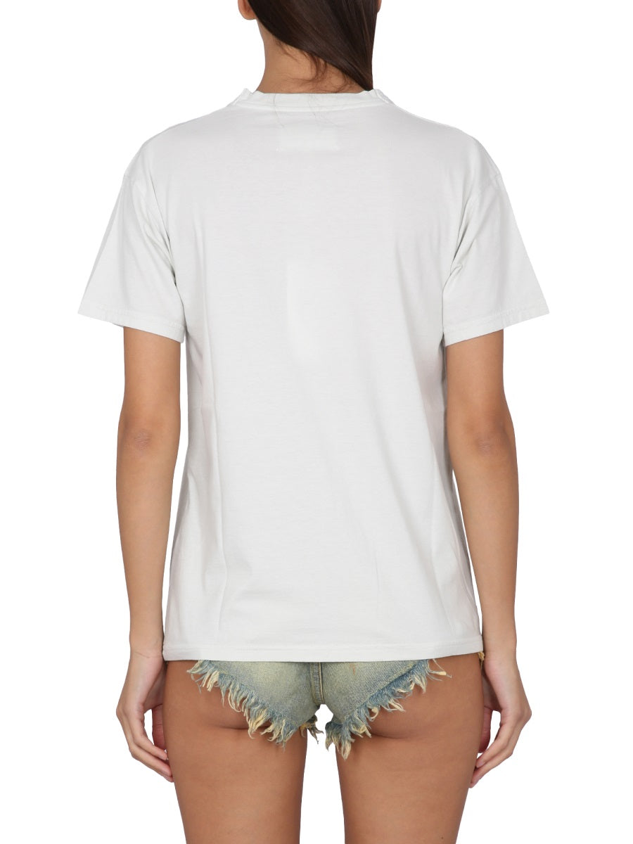 MAISON MARGIELA Crewneck T-Shirt with Necklace Detail
