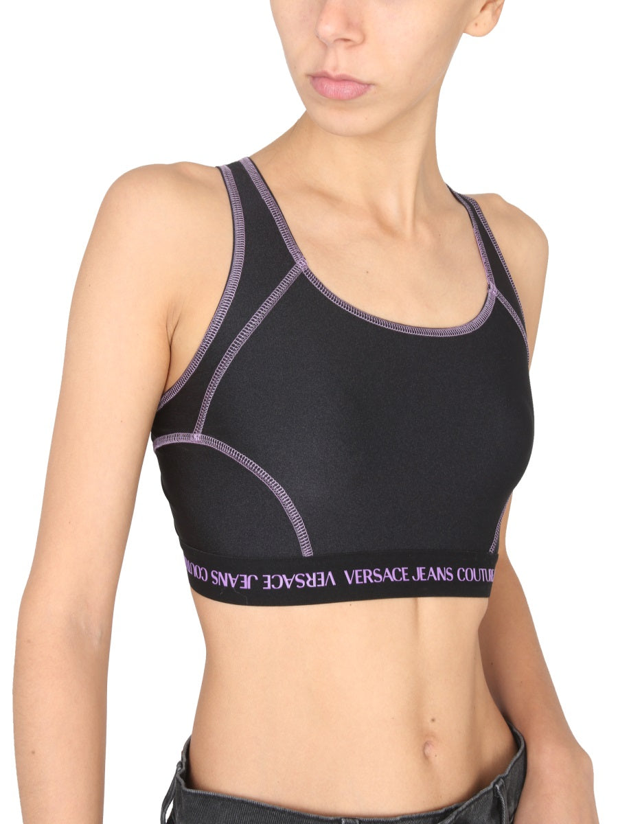 VERSACE JEANS COUTURE Logo Band Crop Top
